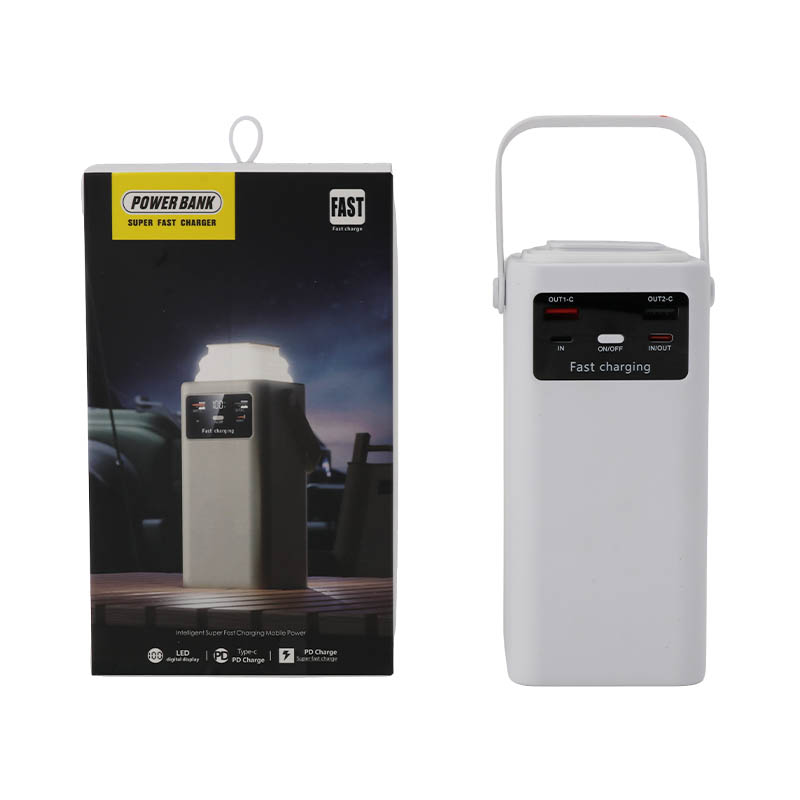 30000mAh 50000mAh 60000mAh 80000mAh Large Capacity Super Fast Charge PD22.5W Portable LED Outdoor Camping Light Power Bank