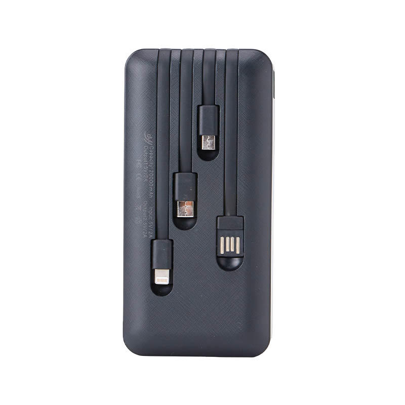 10000mAh 20000mAh New Thin And Compact Portable Mobile Power Bank With Large Capacity And Built-In Four-Wire Fast Charging Power Bank