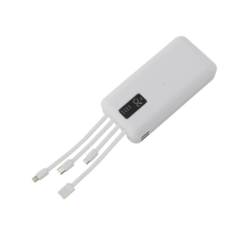 10000mAh 20000mAh New Thin And Compact Portable Mobile Power Bank With Large Capacity And Built-In Four-Wire Fast Charging Power Bank